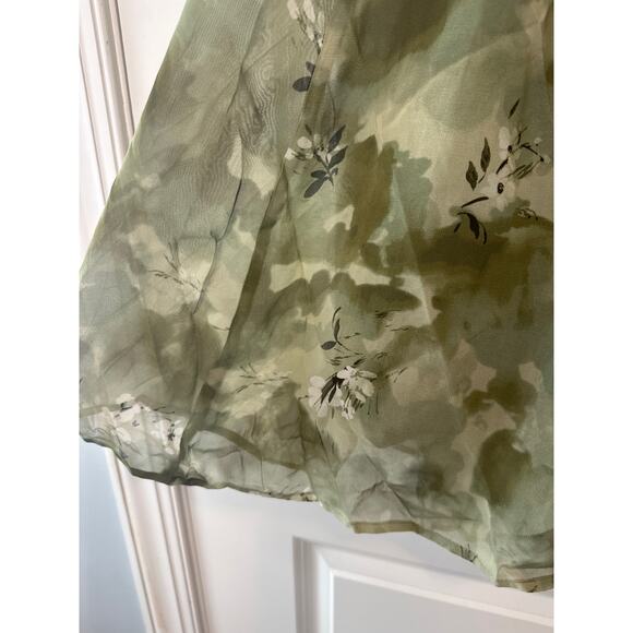 Anthropologie NWT Green Motif Halter Tank Top Size M Backless Flowy Blouse - Picture 12 of 12